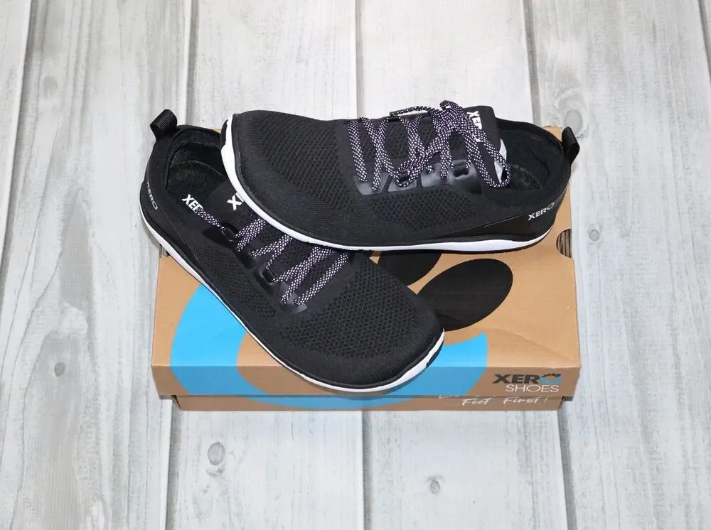 NEW Xero Shoes Nexus Knit Barefoot Athletic Sneakers Women's Black Low Top - 8.5
